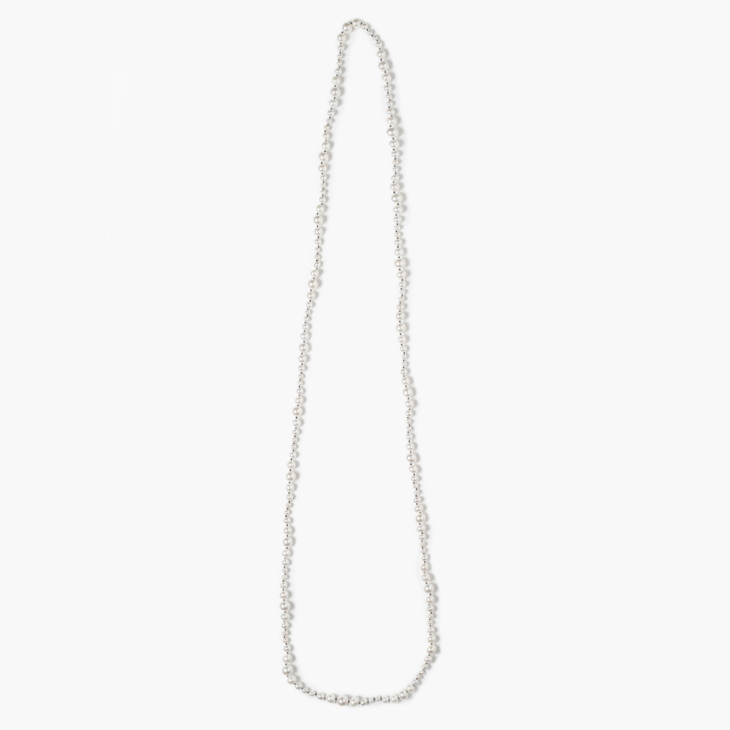 Pearl beaded long necklace