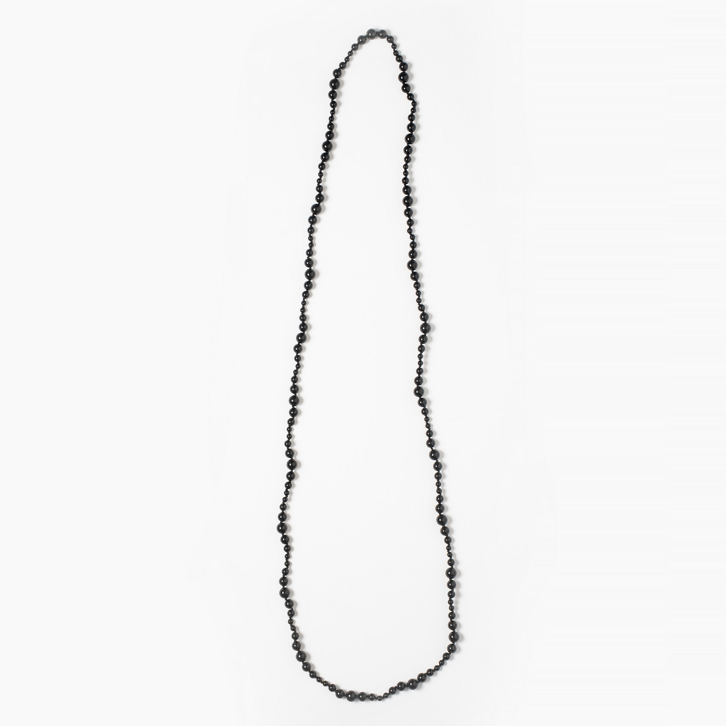 Black agate long necklace