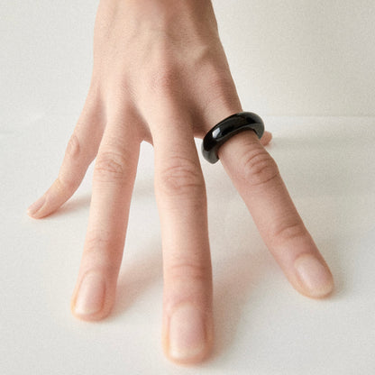 The Ring: black agate