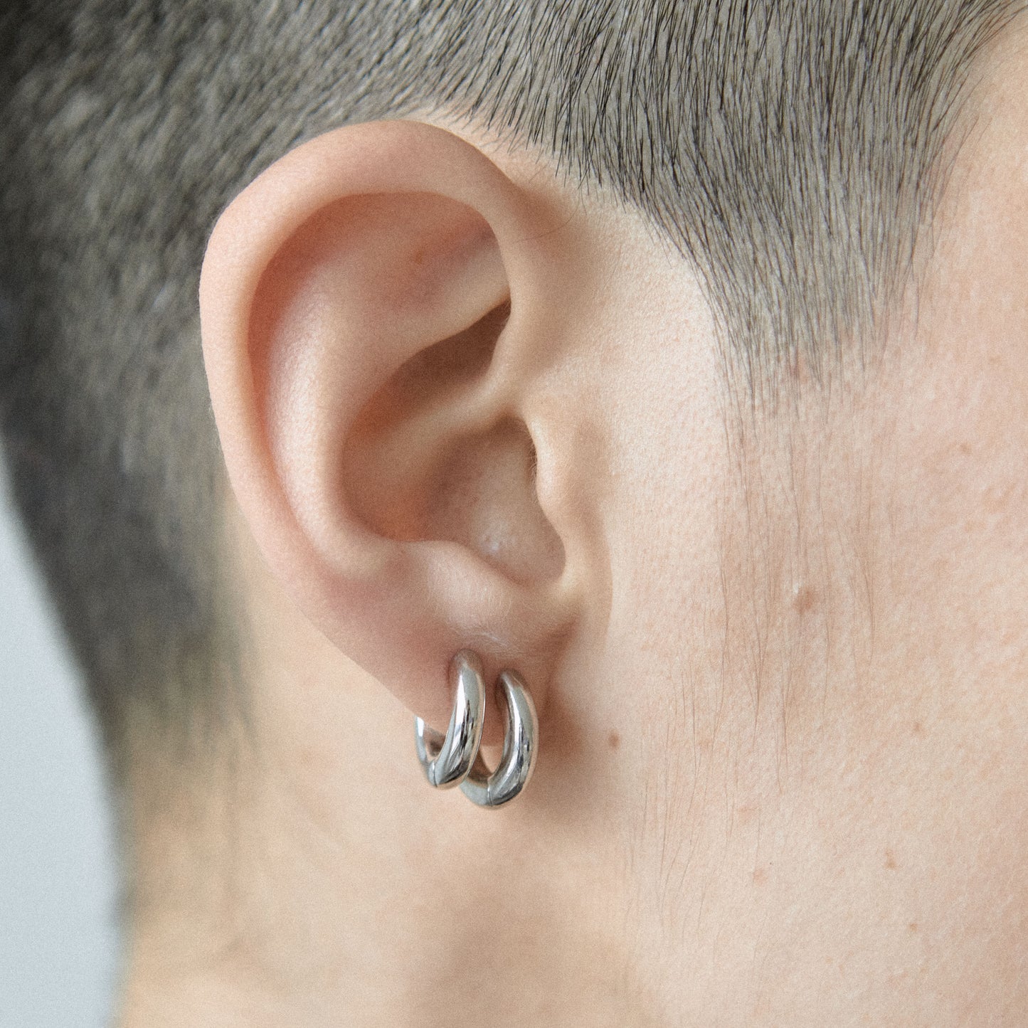 Kleine Creolen: silber