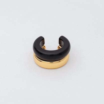The Ring: black agate + gold