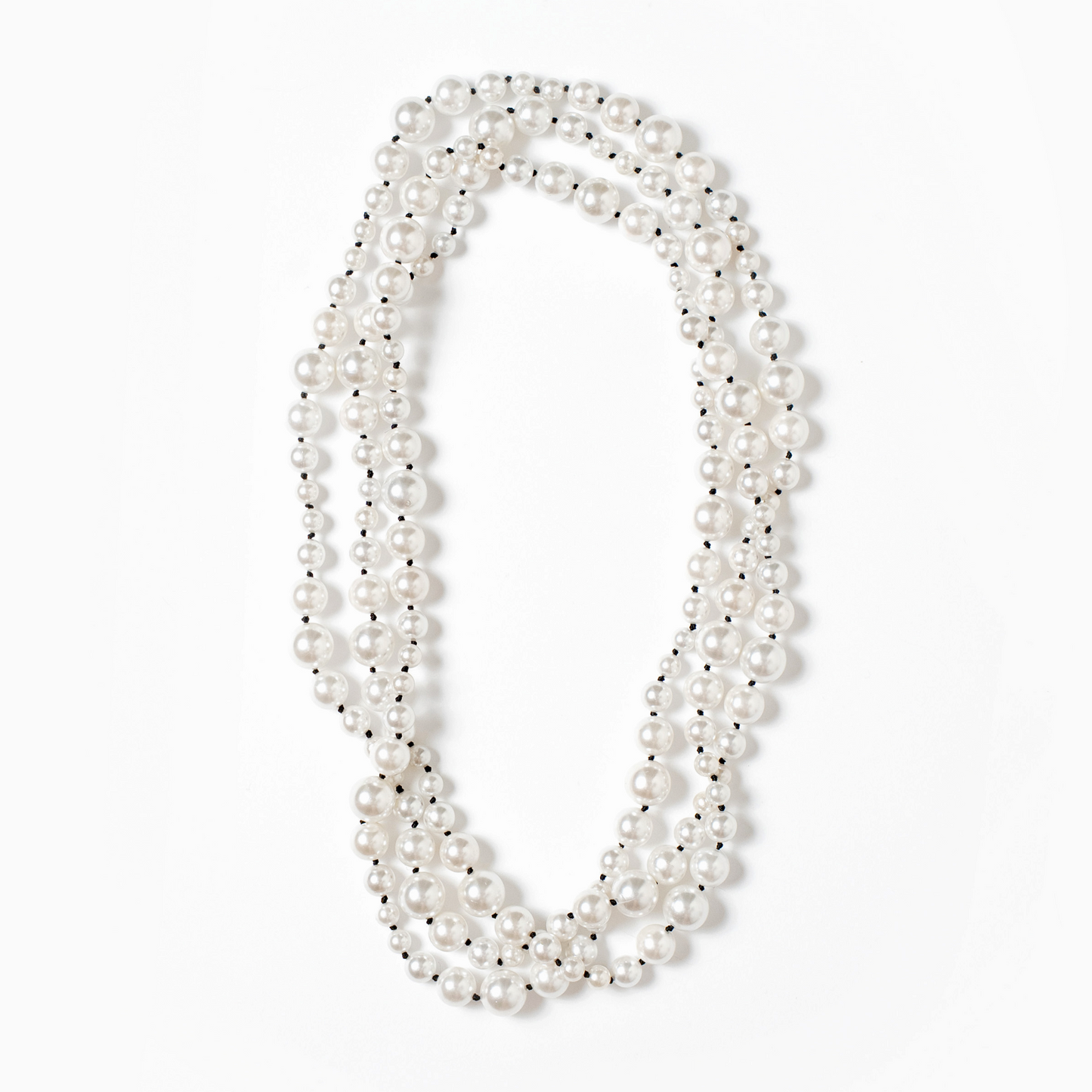 Pearl beaded long necklace