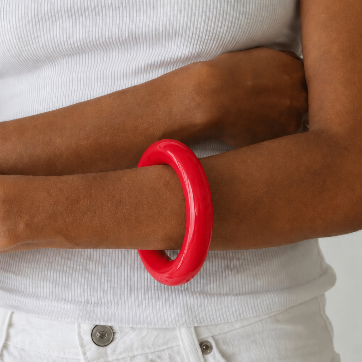 Donut Bangle in Red