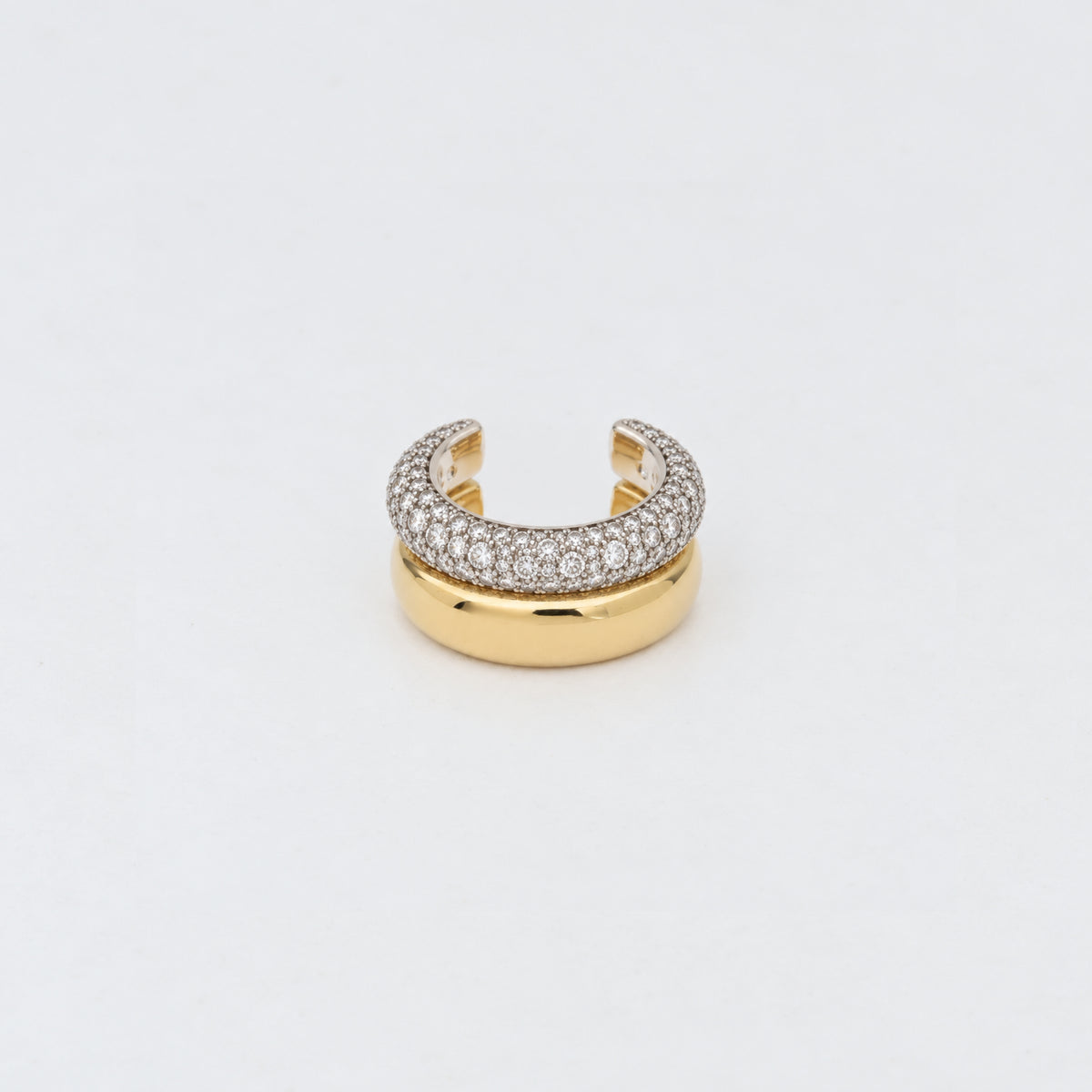 The Ring mini: gold & pavé set