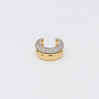The Ring mini: gold & pavé set