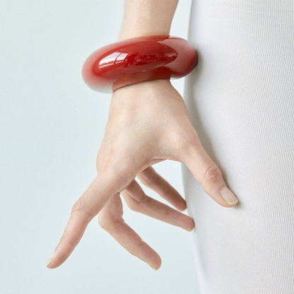 Big Bangle in burgundy