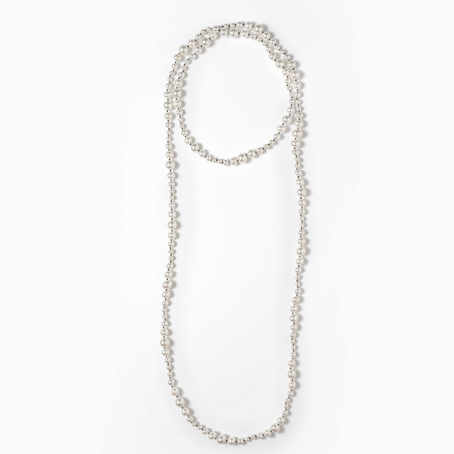 Pearl beaded long necklace