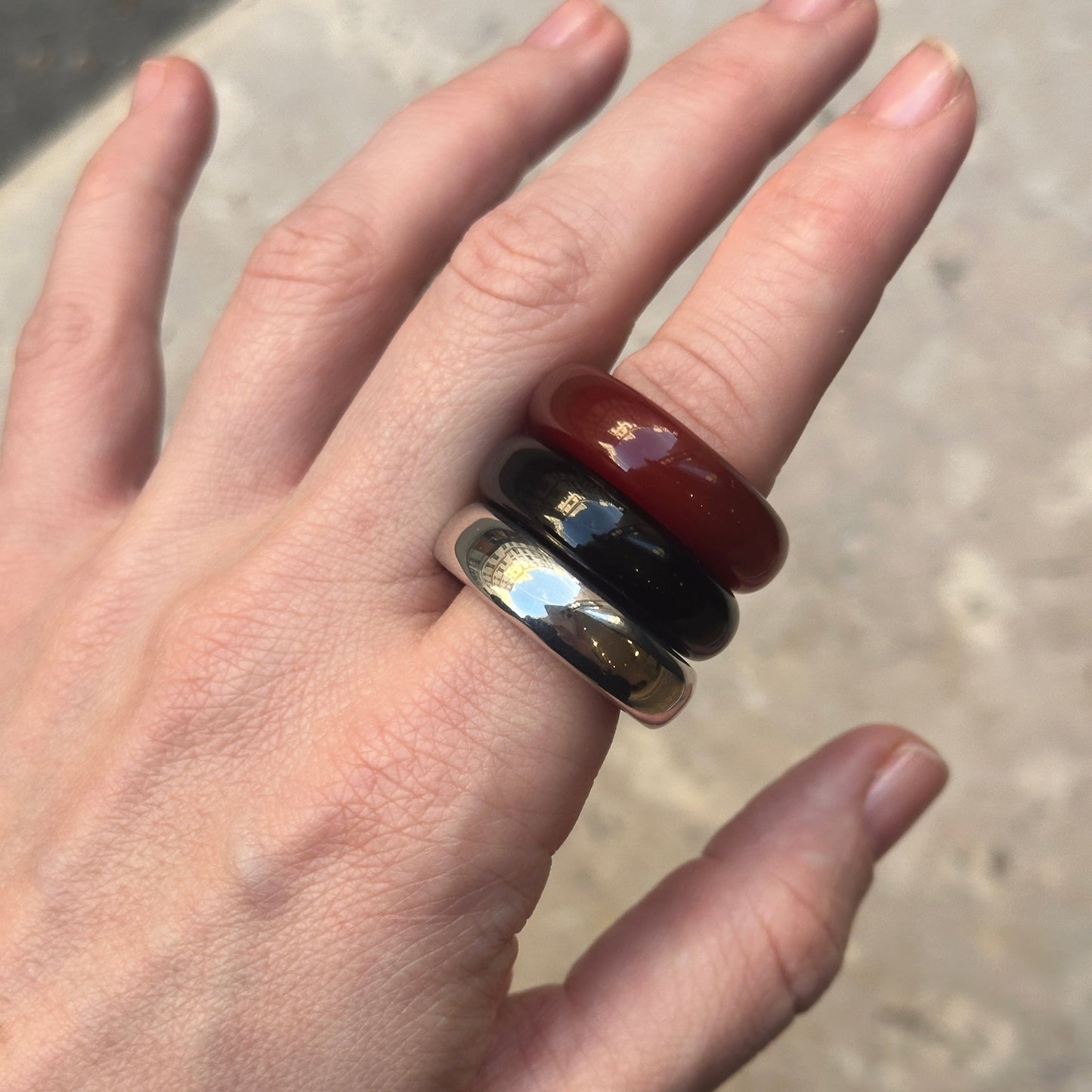 The Ring: black agate (limited edition)