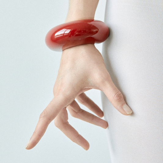 Big Bangle in burgundy