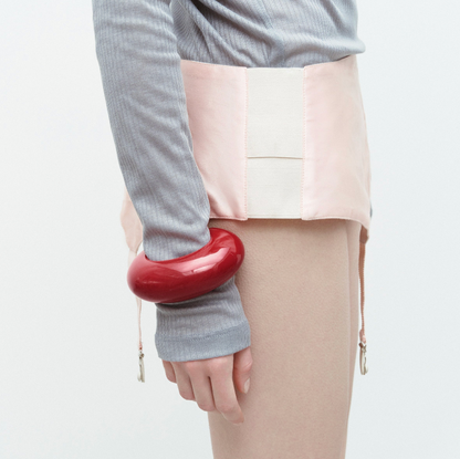 Großer Armreif in Burgunderrot