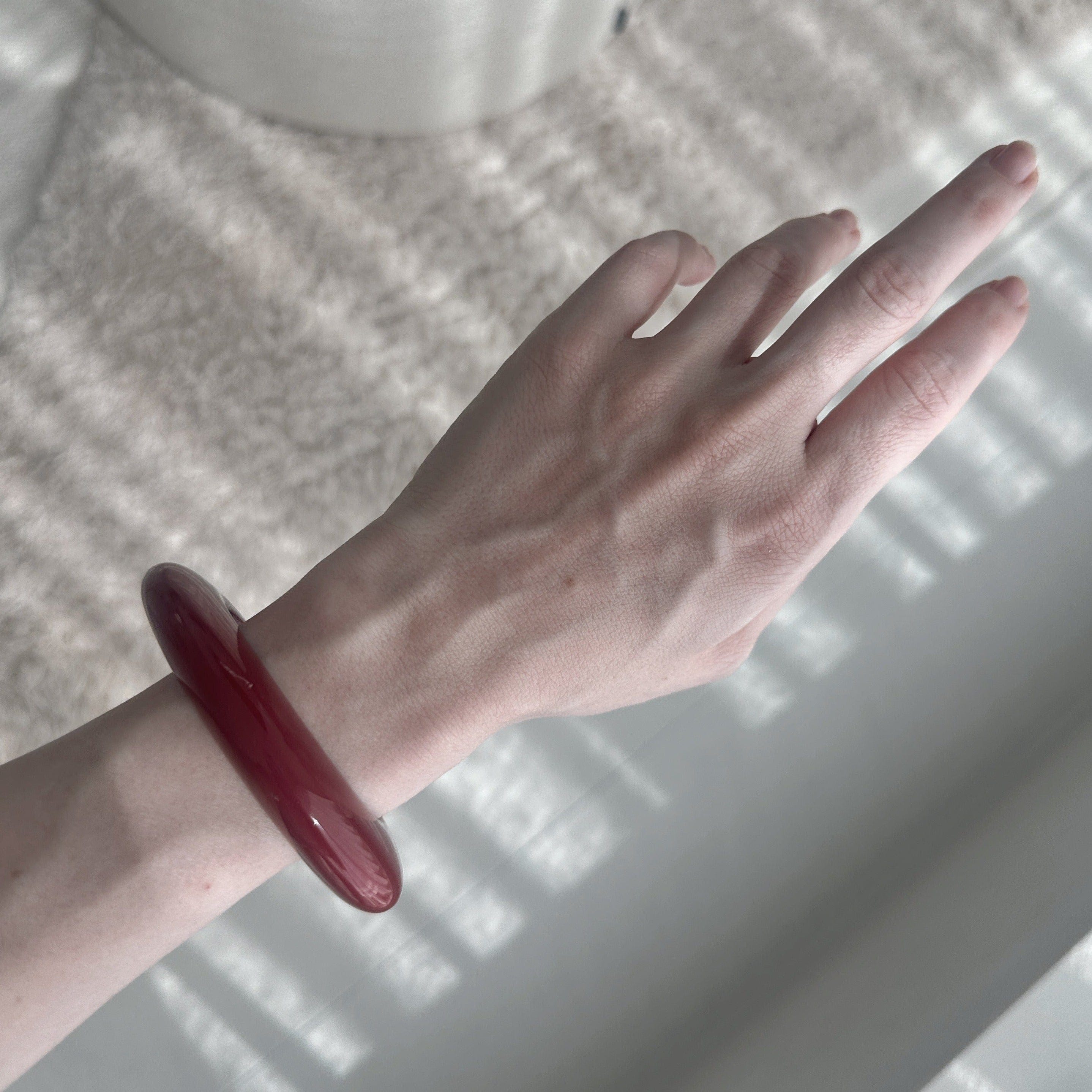 Small Bangle in burgundy - Neeka Studios