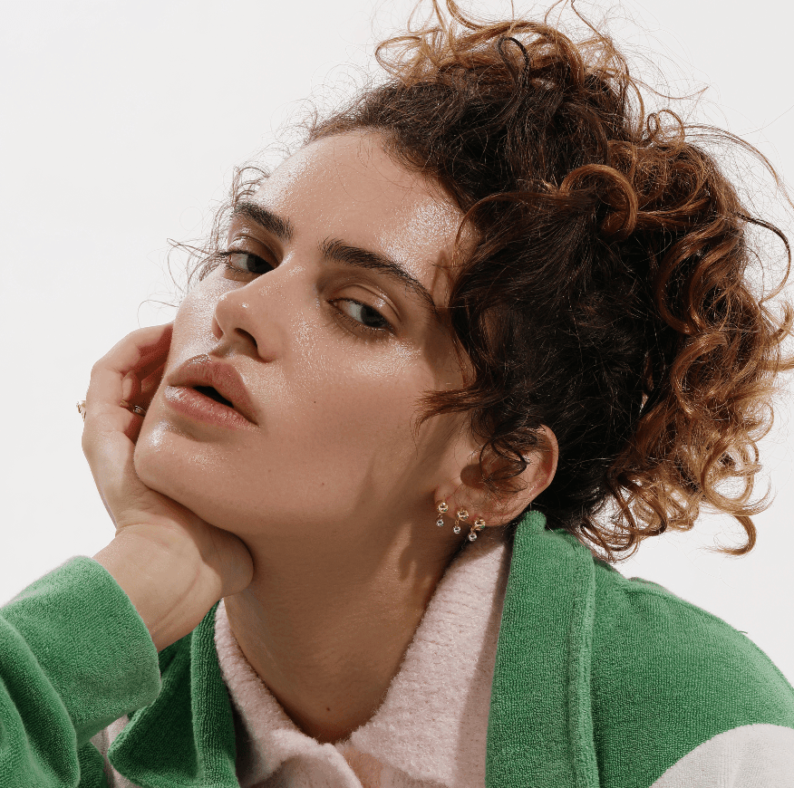 Double sphere earrings YW - Neeka Studios