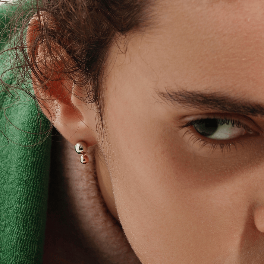 Double sphere earrings WY - Neeka Studios