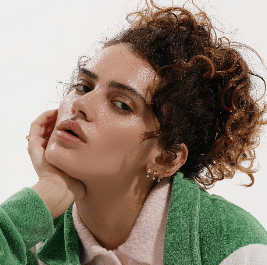 Double sphere earrings YW - Neeka Studios