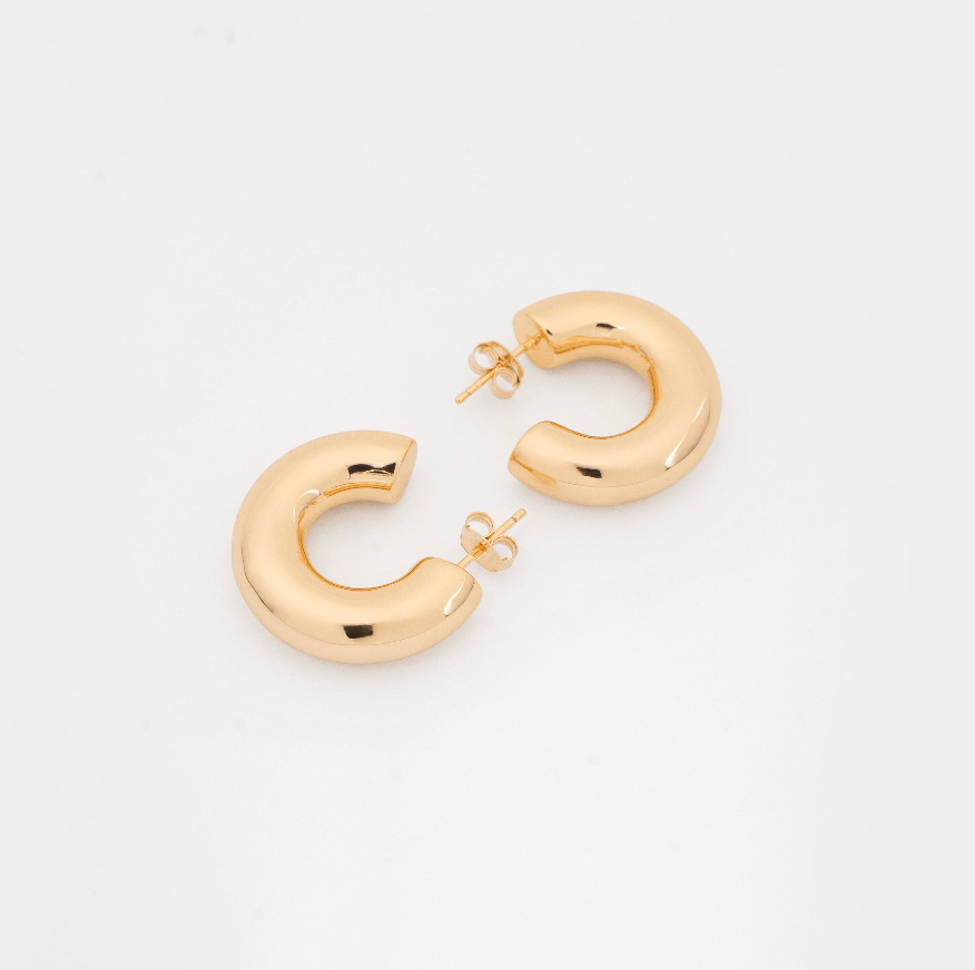 Medium chunky hoops: gold - Neeka Studios