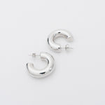 Medium chunky hoops: silver - Neeka Studios