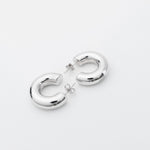 Medium chunky hoops: silver - Neeka Studios