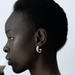 Medium chunky hoops: silver - Neeka Studios