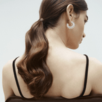 Structured hoops: silver - Neeka Studios