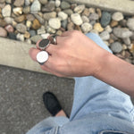 Matt signet ring in silver - Neeka Studios