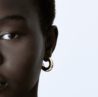 Medium chunky hoops: gold - Neeka Studios