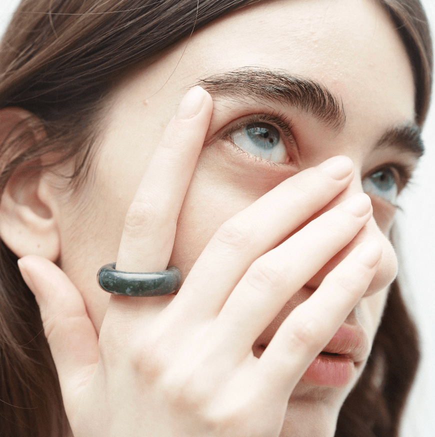 The Ring: moss agate - Neeka Studios