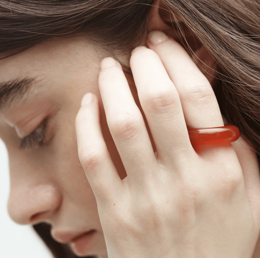 The Ring: red agate - Neeka Studios