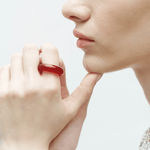 The Ring: red agate - Neeka Studios