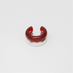 The Ring: red agate + silver - Neeka Studios