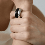 The Ring: black agate - Neeka Studios