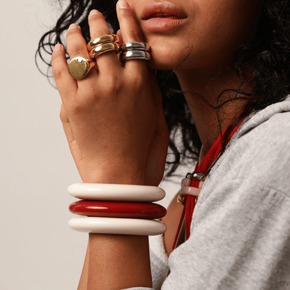 Small Bangle in burgundy - Neeka Studios