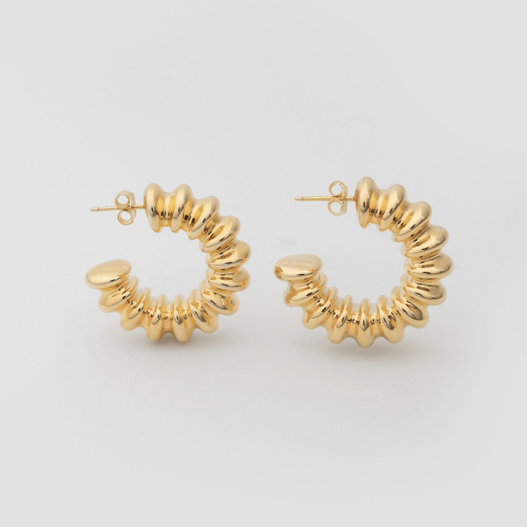 Structured hoops: gold - Neeka Studios