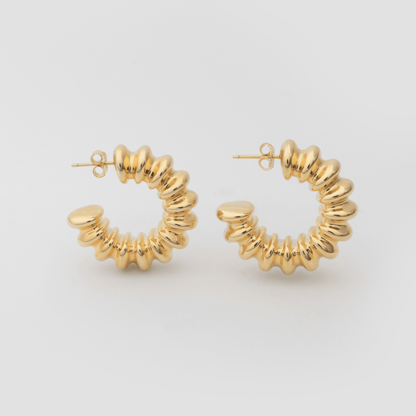 Structured hoops: gold - Neeka Studios