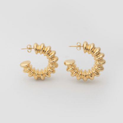 Structured hoops: gold - Neeka Studios