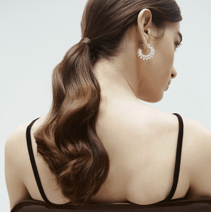 Structured hoops: silver - Neeka Studios