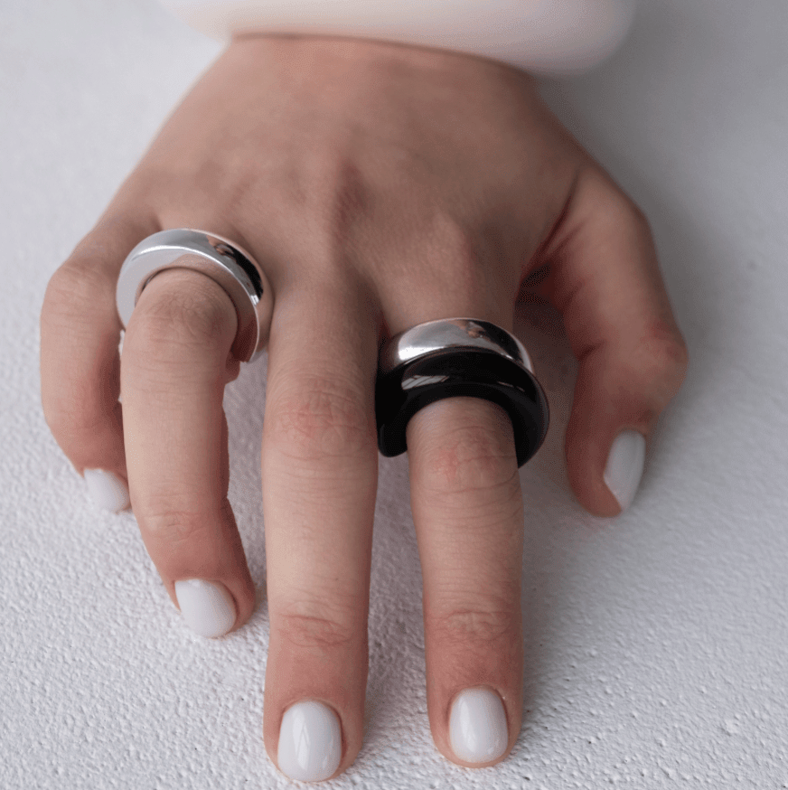 The Ring: black agate - Neeka Studios