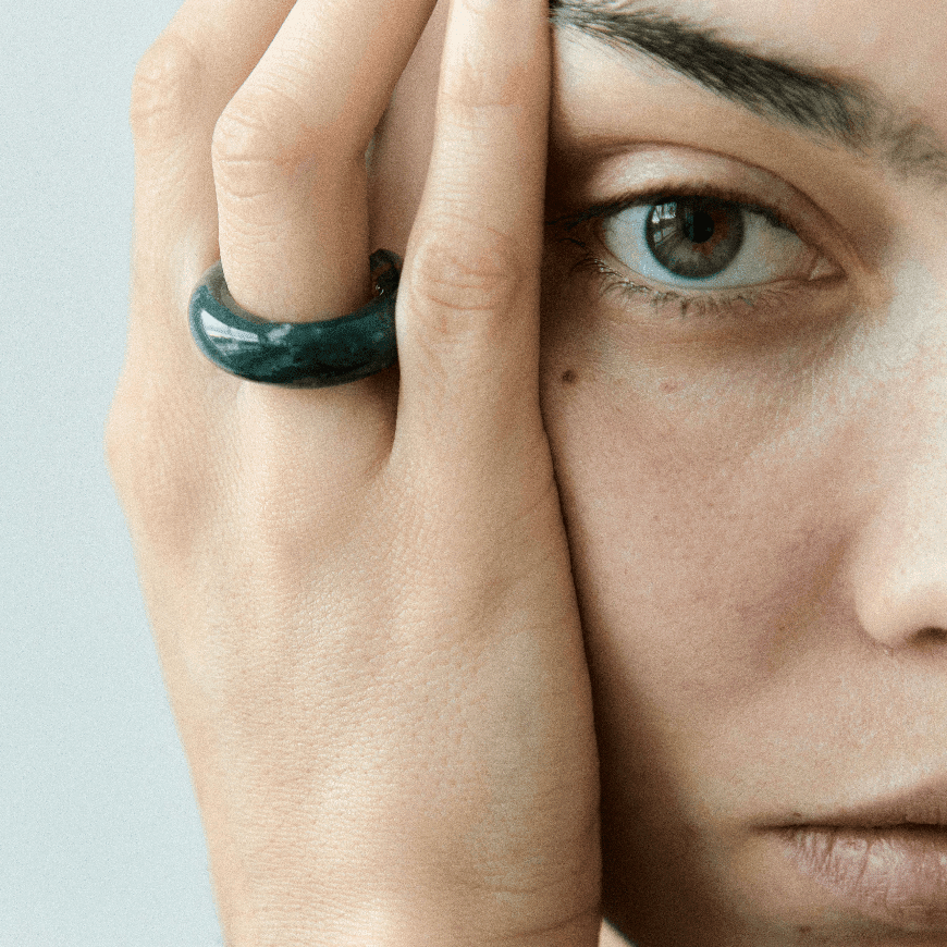 The Ring: moss agate - Neeka Studios