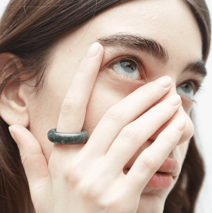 The Ring: moss agate - Neeka Studios