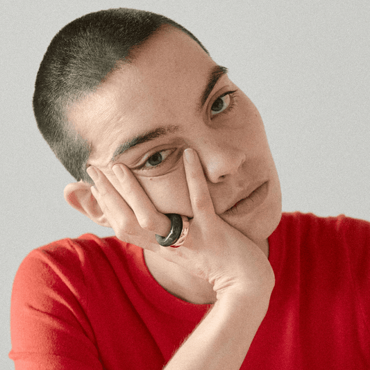 The Ring: moss agate + gold - Neeka Studios