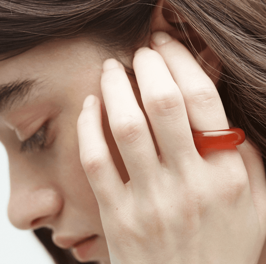 The Ring: red agate - Neeka Studios