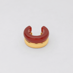 The Ring: red agate + gold - Neeka Studios
